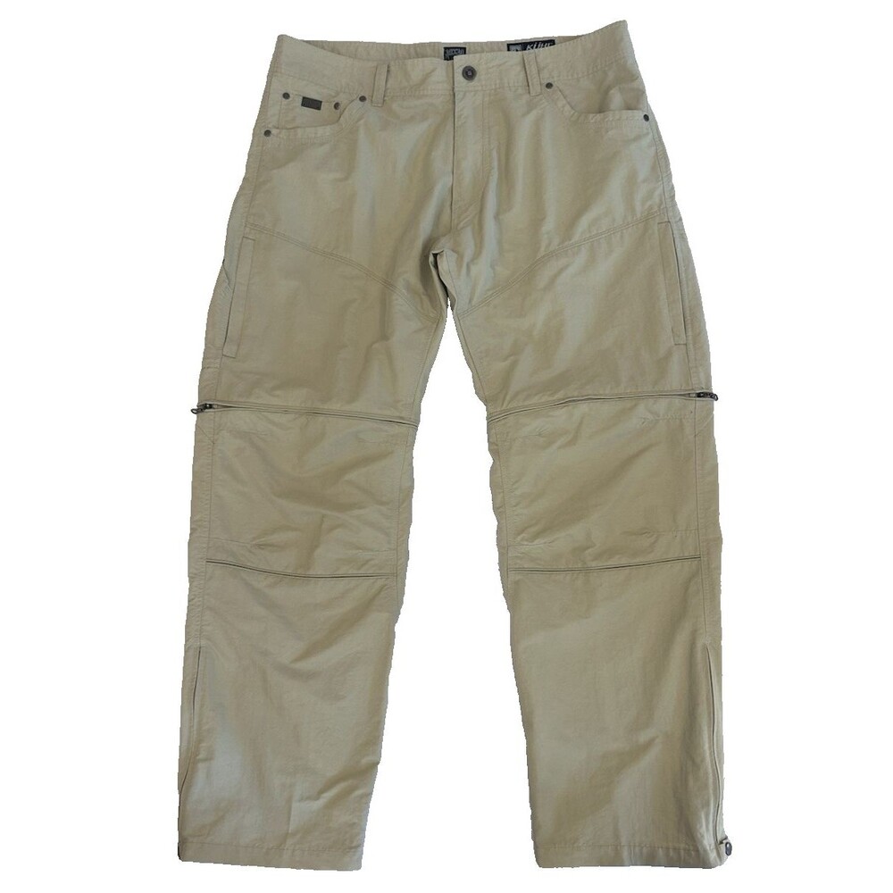KÜHL Liberator Convertible Pants Mens 38x30 Khaki Stealth Zip Off Hiking Cargo